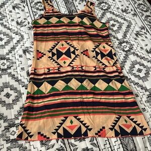 Yetts Los Angeles Aztec Mini Dress Top Size S